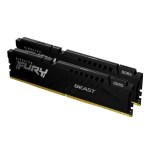Kingston FURY Beast - DDR5 - kit - 32 GB: 2 x 16 GB - DIMM 288-PIN - 6000 MHz / PC5-48000 - CL40 - 1.35 V - senza buffer - on-die ECC - nero